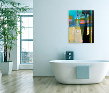 Load image into Gallery viewer, LEBLANC - Sylvain - A demi-mots - Media mix - 36x36"  $ 2700.