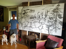 Load image into Gallery viewer, CAOUETTE, Raymond - Petit Ruisseau - 48x12" - oil on canvas