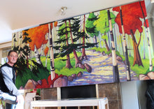 Load image into Gallery viewer, Caouette, Raymond -Journee d'orage - 48x12" - Oil on canvas