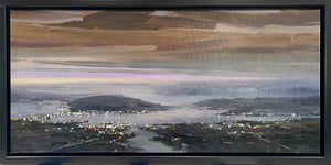 Eugenio - Aerial Cityscape - Oil on canvas, 12x24