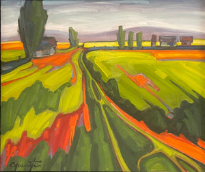 CAOUETTE, Raymond - Les Terres par Chez Nous - Oil, 20x24