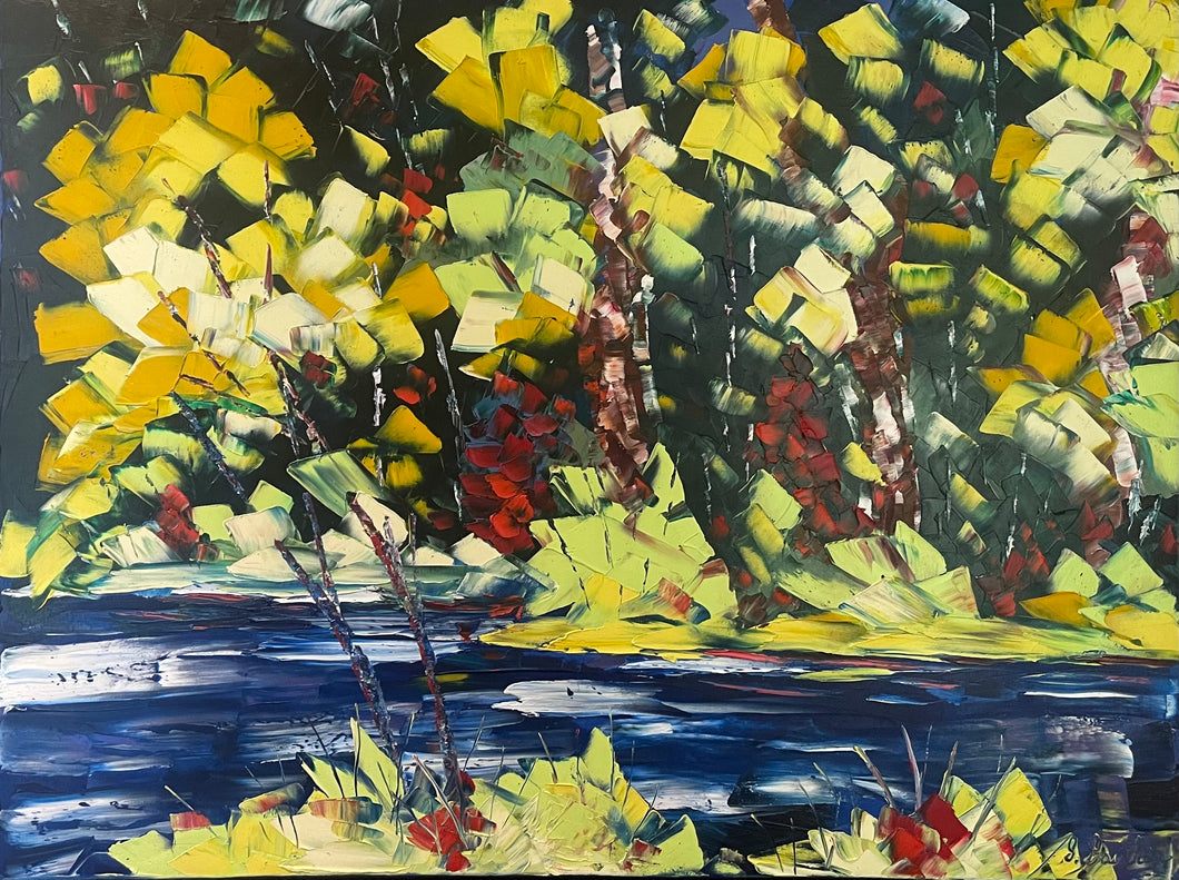 GAUTHIER, Gaetan - Ruban de la Rivière - Oil, 30x40