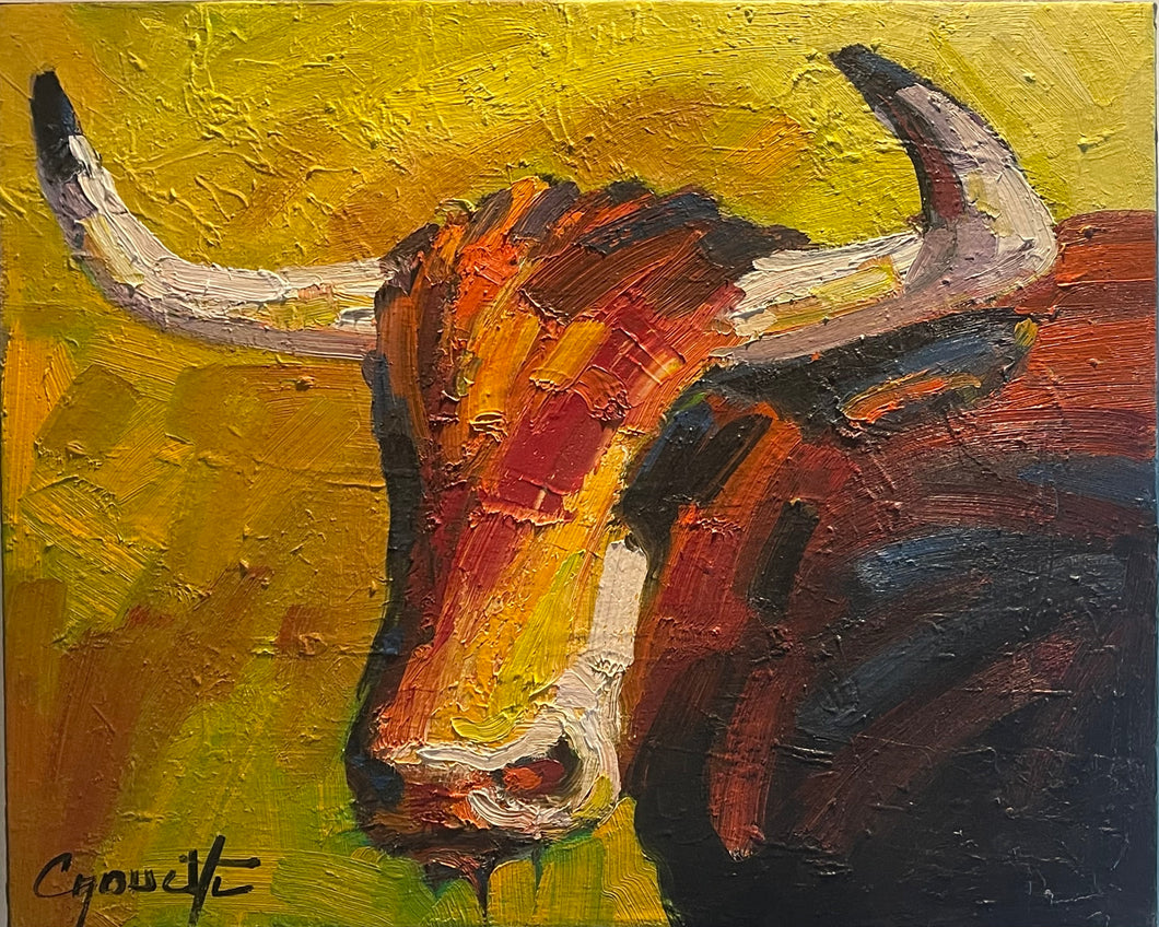 CAOUETTE, Raymond - Taureau Cacquus - Oil, 14x18