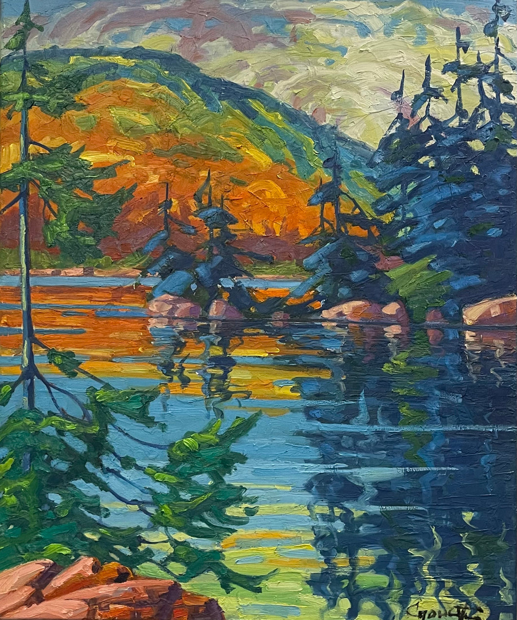 CAOUETTE, Raymond - Rivière d'Automne - Oil, 24x20