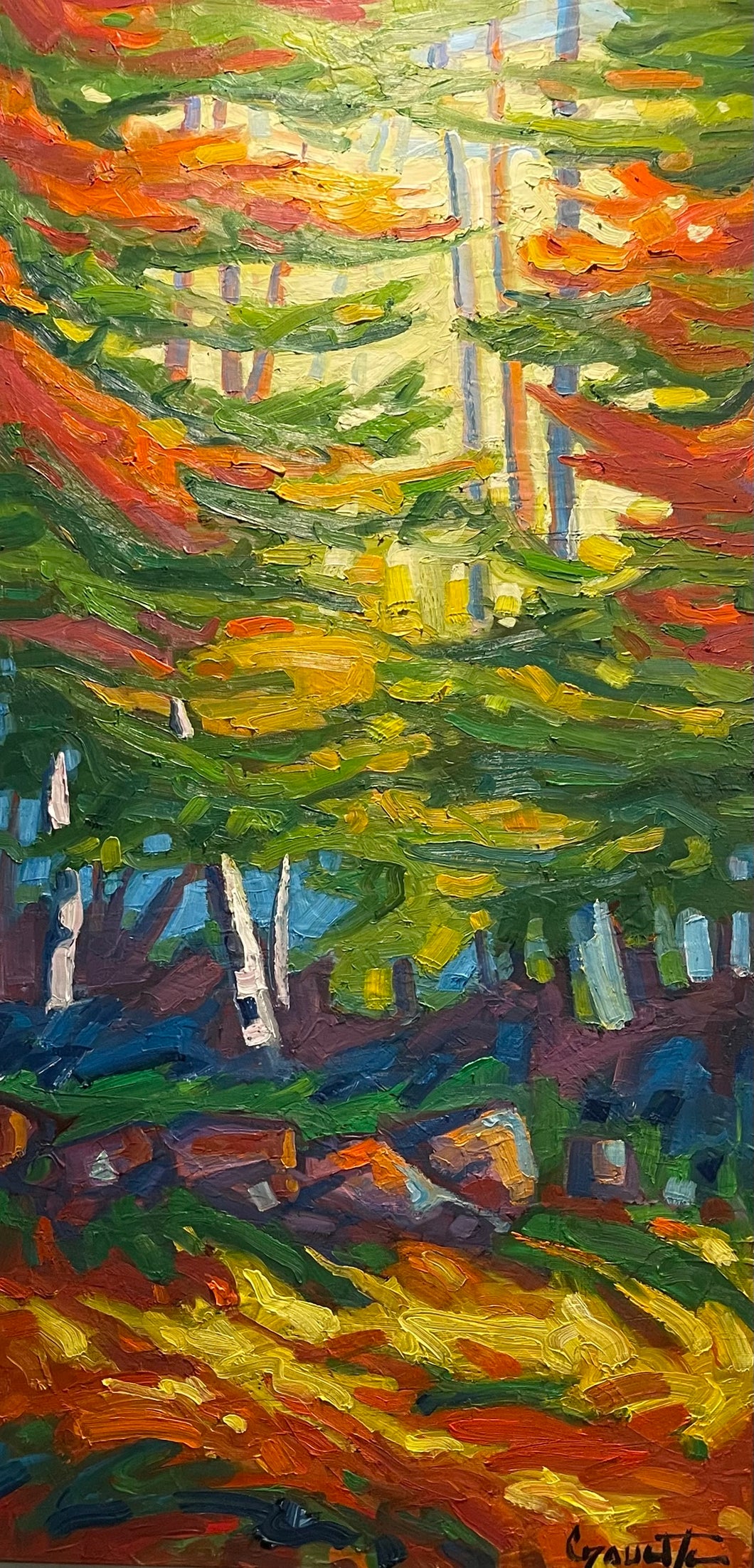 CAOUETTE, Raymond - Les Gardiens d'Abitibi - Oil, 30x15