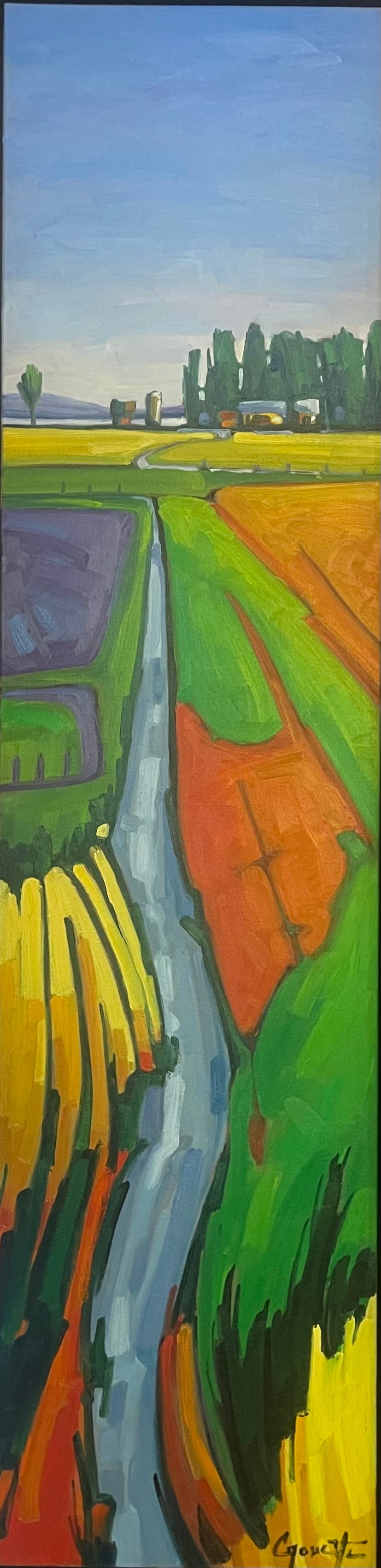 CAOUETTE, Raymond - Ruisseau à Batiscan - Oil, 48x12