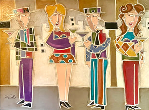 WAUGH, Eric - Cocktail Party - Huile, 30x40