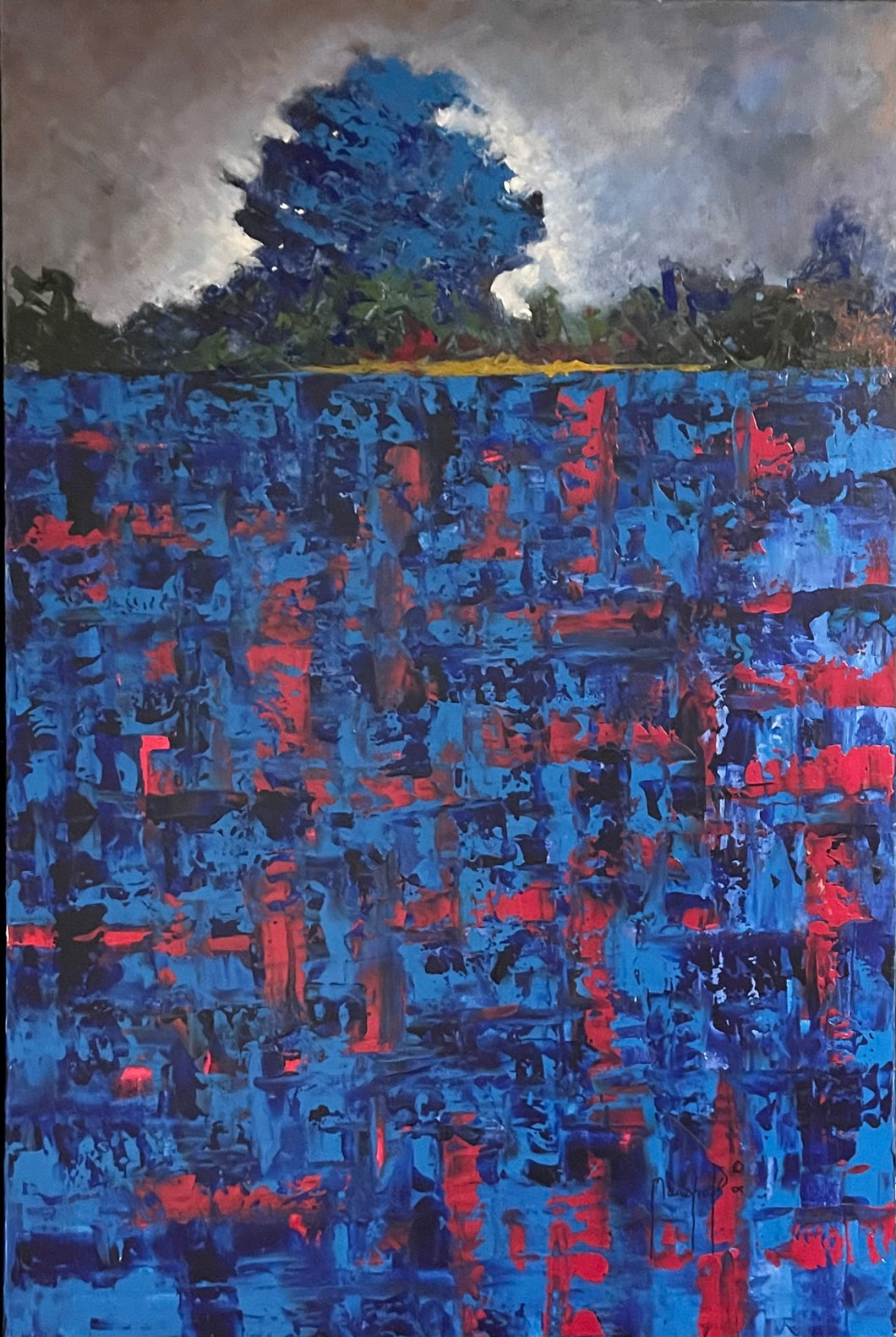 MARSHALL, Joe Foster - Bleu - Huile, 36x24