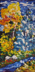 Gauthier, Gaetan - Sonorite - oils on canvas by spatula - 60x30"