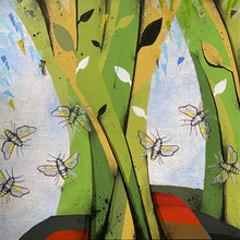 Load image into Gallery viewer, Raymond, Lucie - Trees and Little Creatures - Mixed Media -24x24&quot; 4
