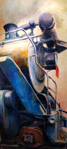 Cunningham, Peter- Big Blue - 10'x4' - Oil on Canvas -