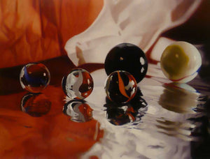 BARAS, Roberto - Flashes in orange - Oil on canvas, 30x40"