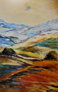 AROMAZ, Carlos - Les plaines des Rocheuses - Oil on canvas, 72x48"