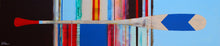 Load image into Gallery viewer, Sylvain Leblanc - Aviron Brun Bleu - 15x72&quot; or 72x15&quot; - technique mixte - mixed media
